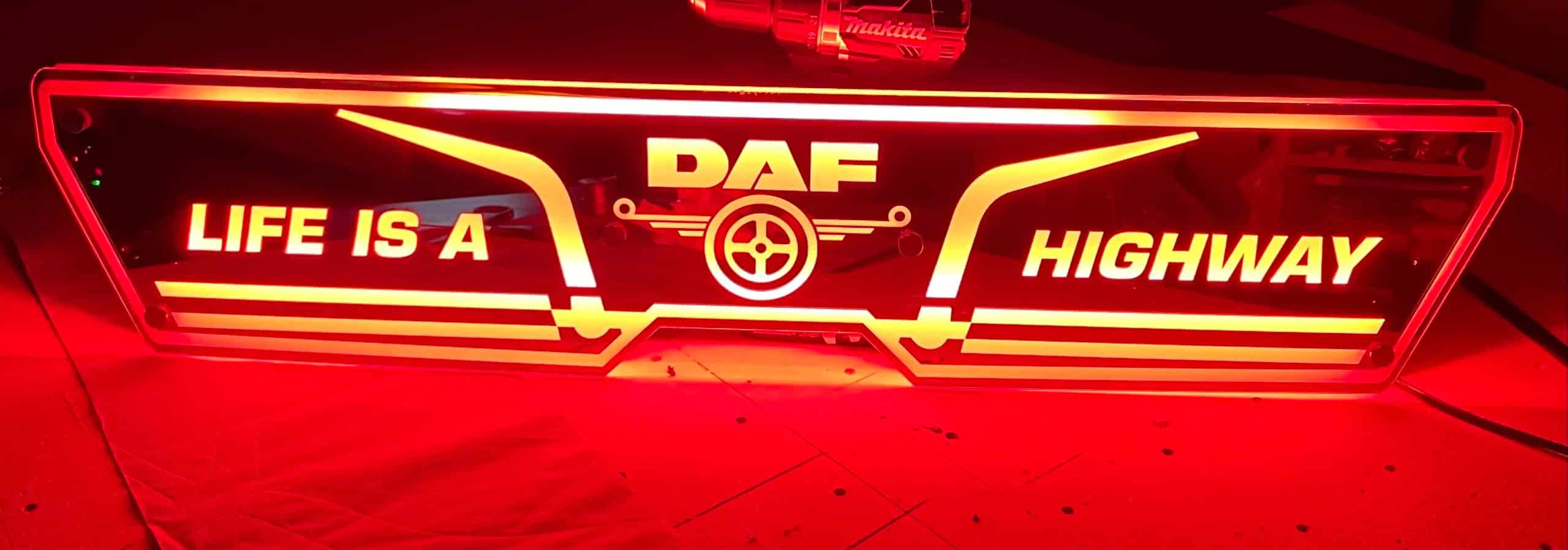DAF LED Spiegel Achterwand