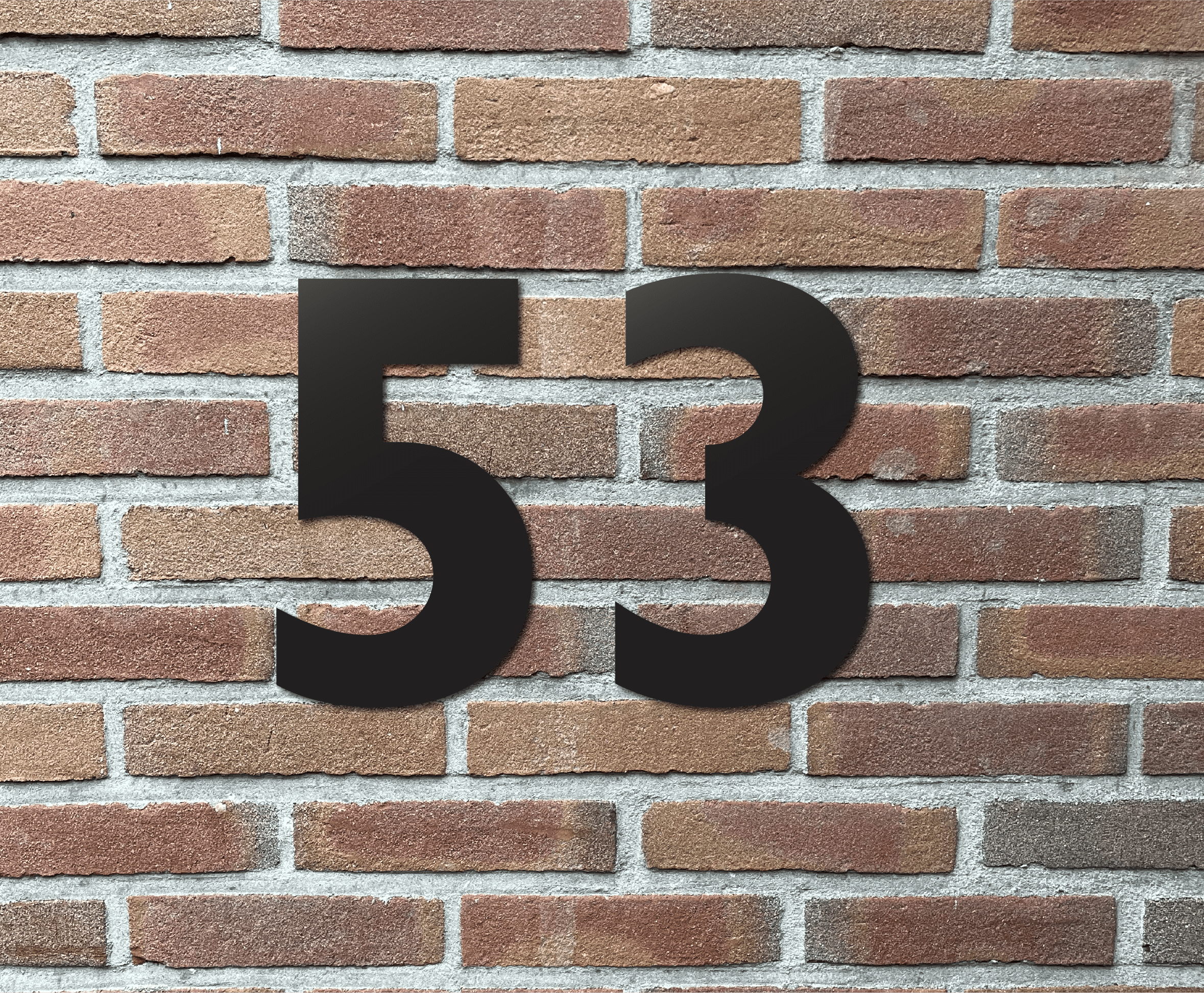 Huisnummer Kunststof 30cm - 8mm