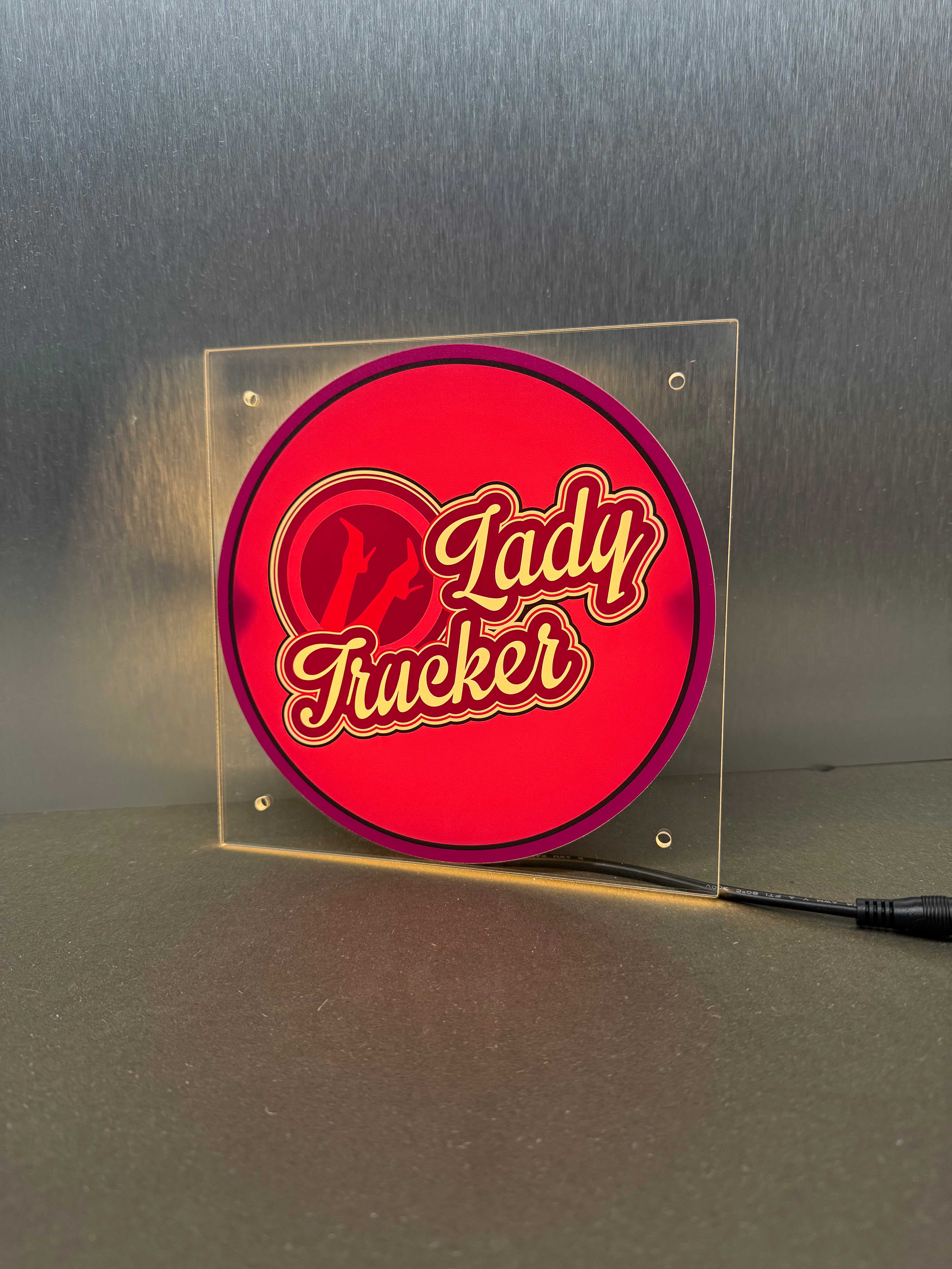 Lady Trucker Lichtbak - 17x17cm