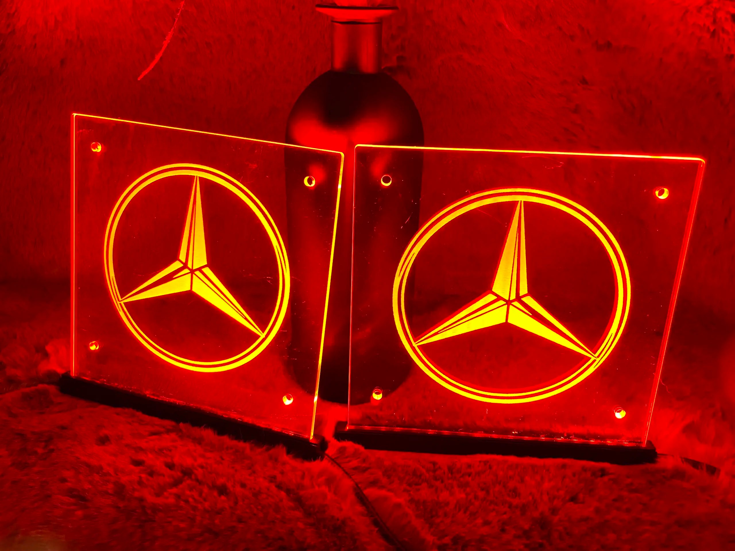 Mercedes Led bakje set - 15x15cm