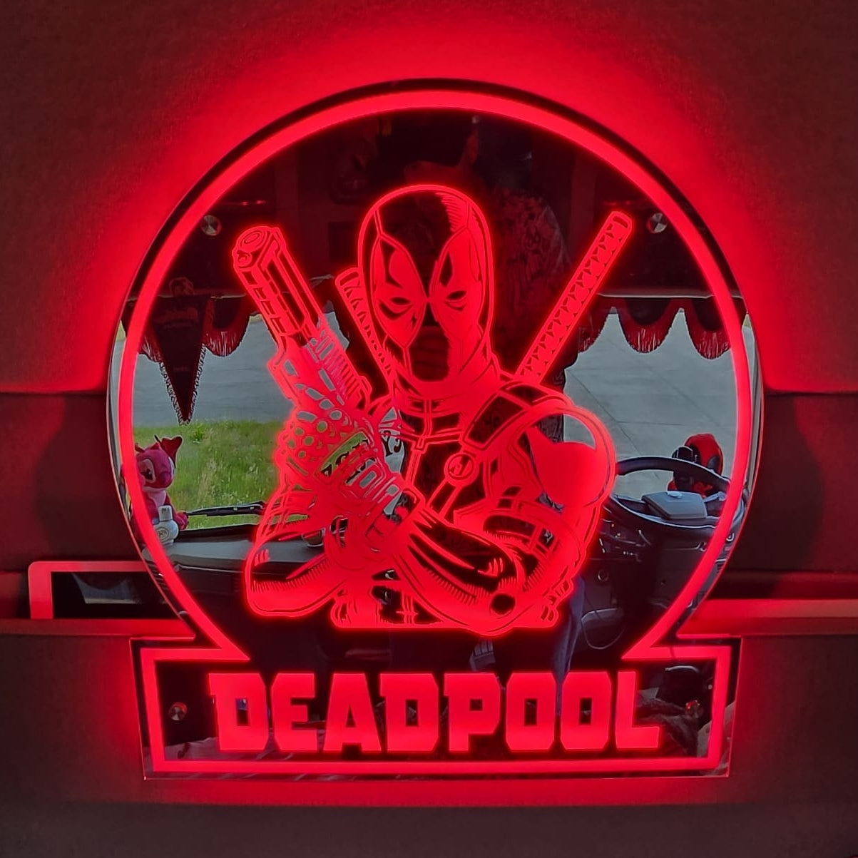 Deadpool - LED Spiegel Achterwand