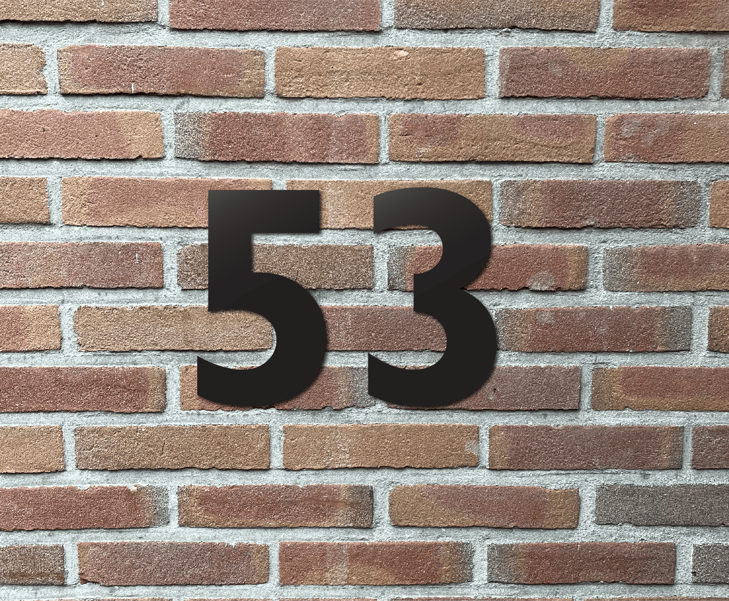 Huisnummer Kunststof 25cm - 8mm