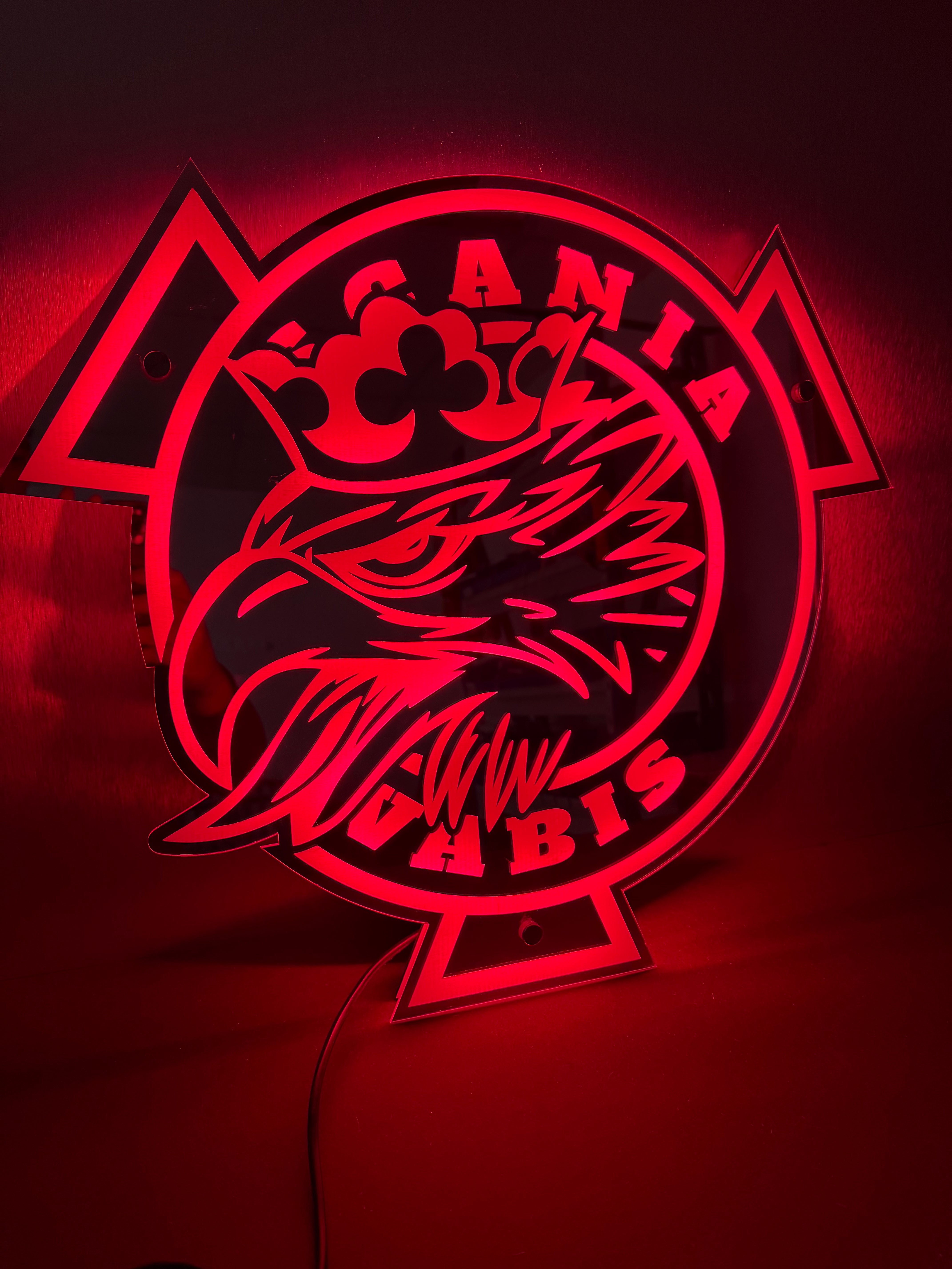 Scania Vabis Rond LED Spiegel Achterwand V2 - 55x48