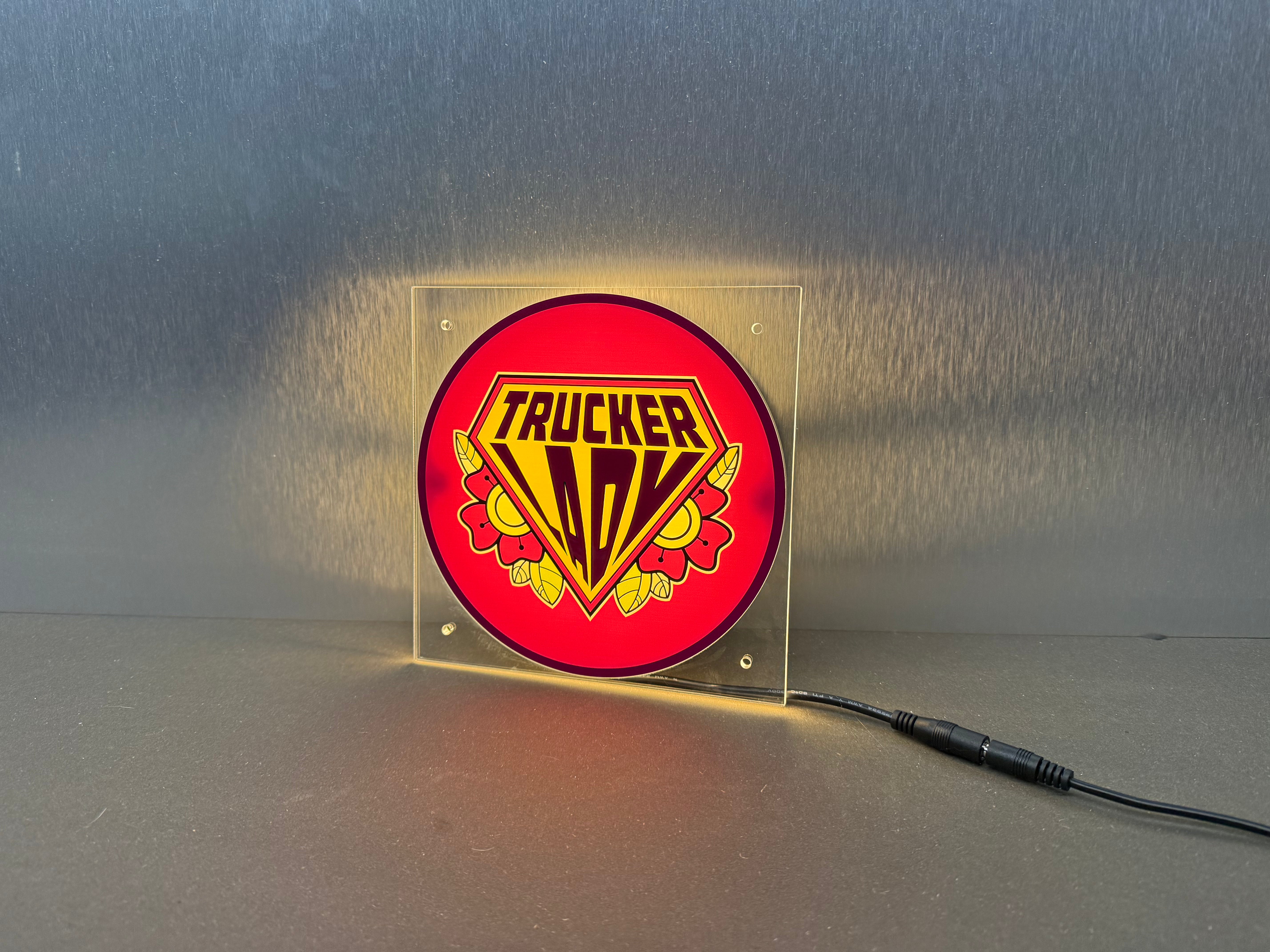 Trucker Lady Lichtbak - 17x17cm