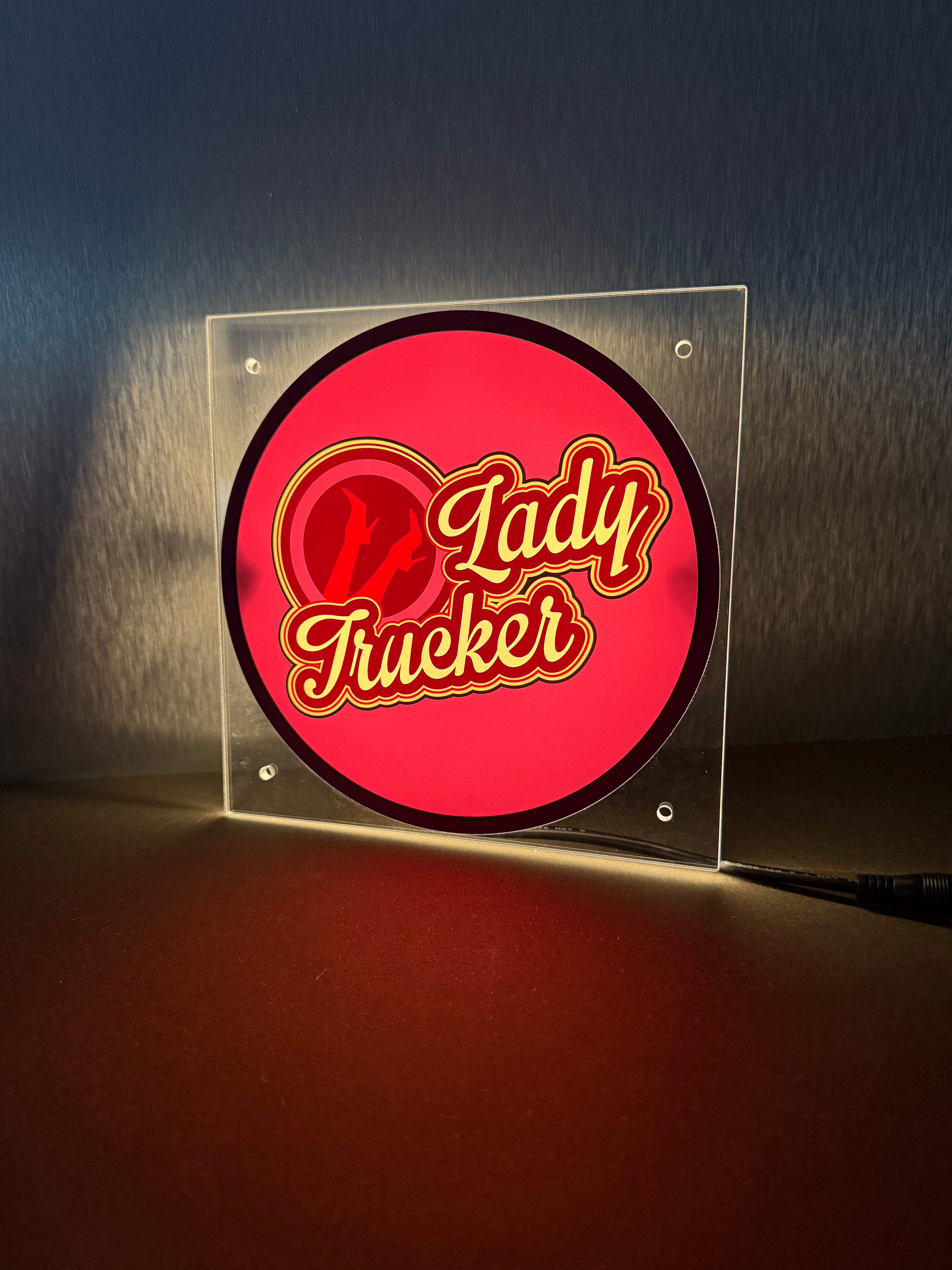 Lady Trucker Lichtbak - 17x17cm