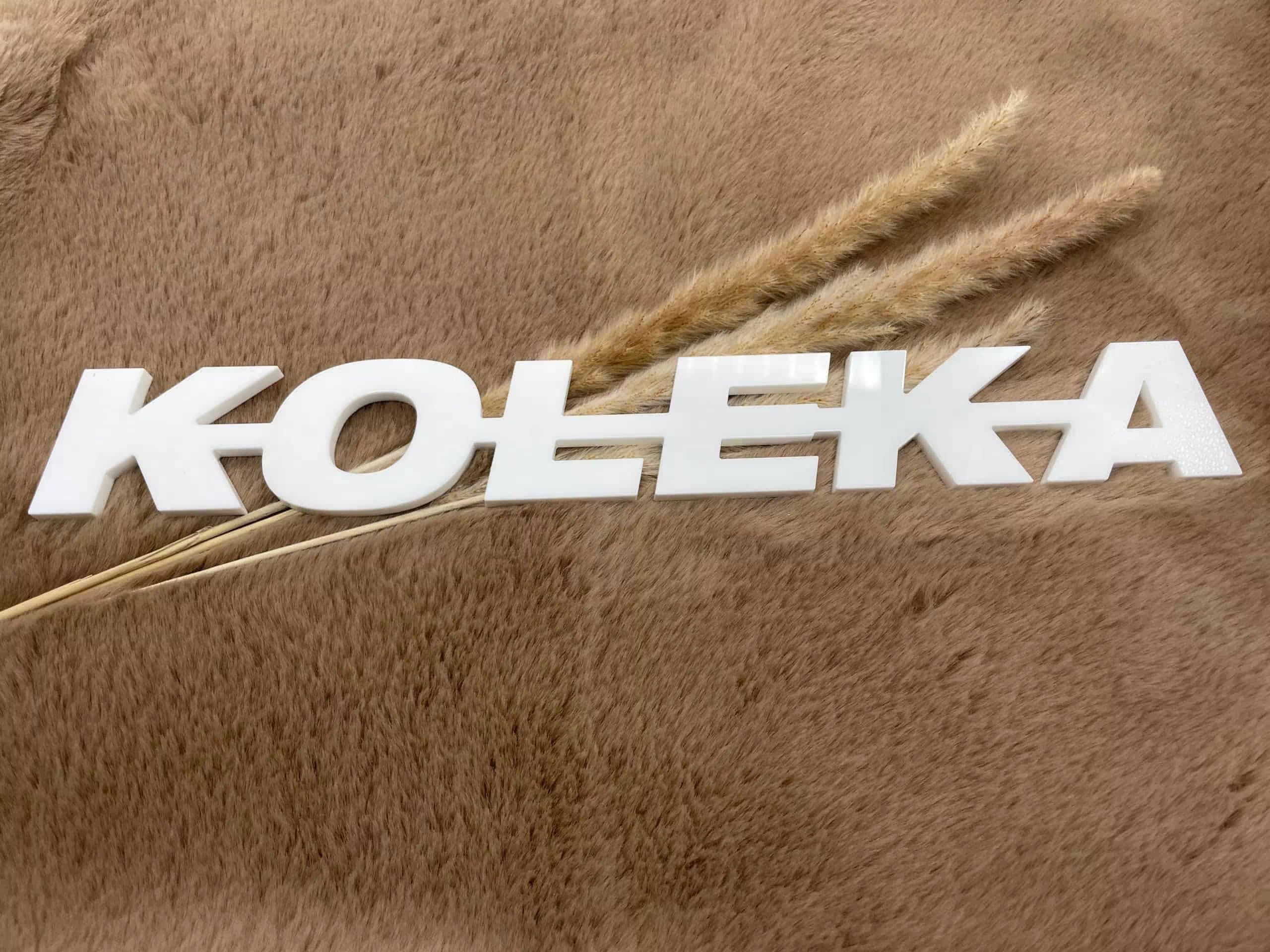 KOLEKA Logo - Plexiglas Wit - 8mm