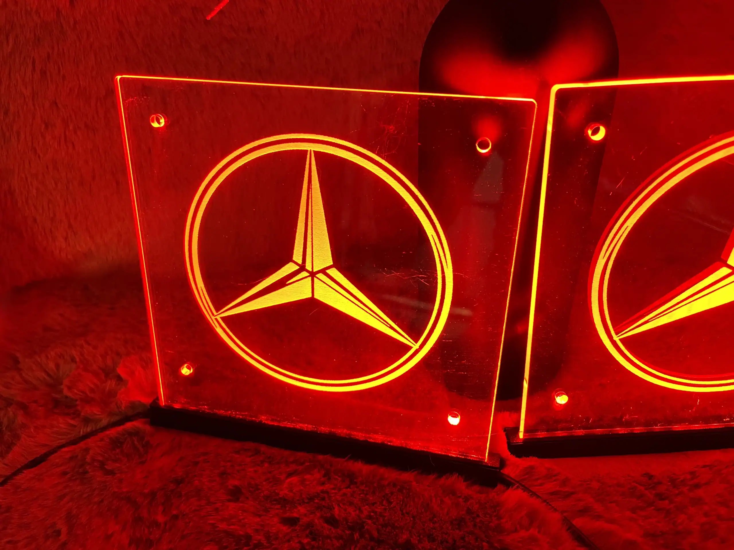 Mercedes Led bakje set - 15x15cm